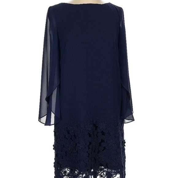 NEW Tahari Navy shift dress, 6P. G960